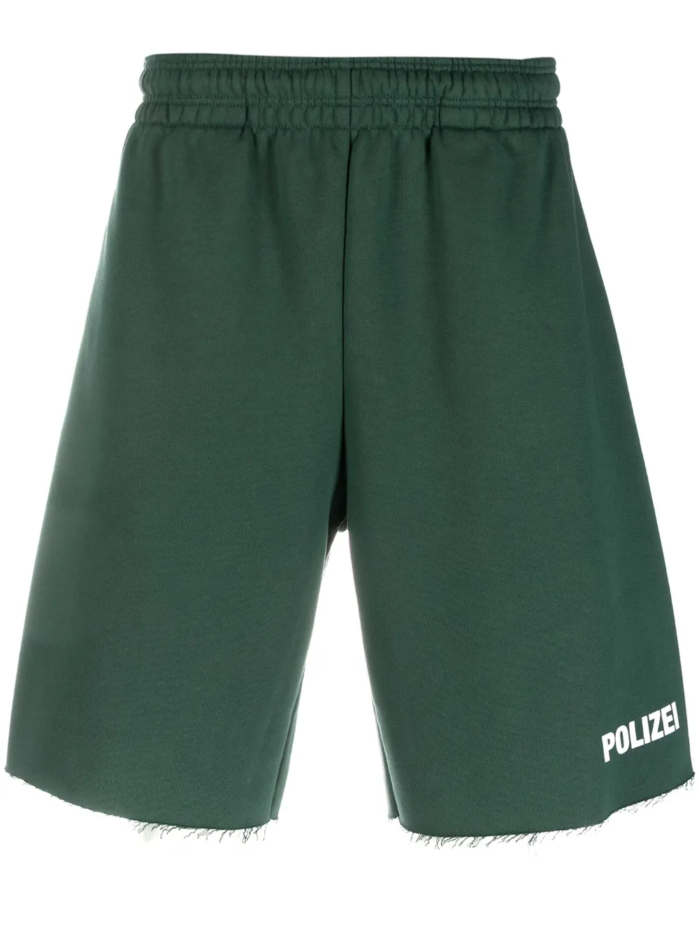 Vetements Polizei raw-edge shorts 20029023 50479025 1000