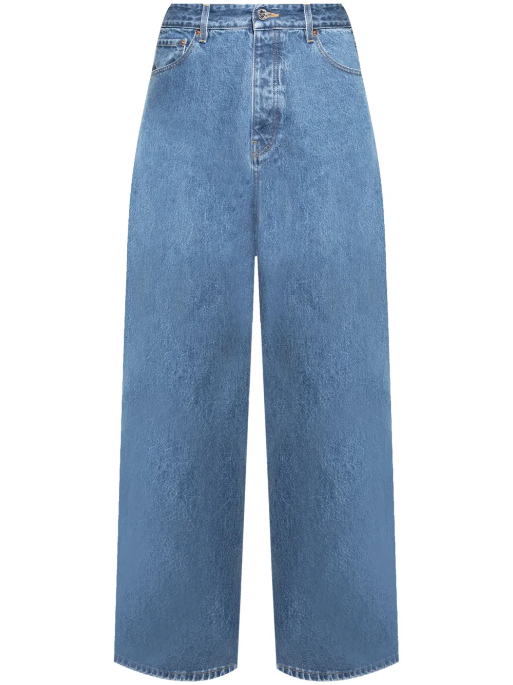 Vetements logo-stitch wide-leg jeans 26909340 56841473 1000