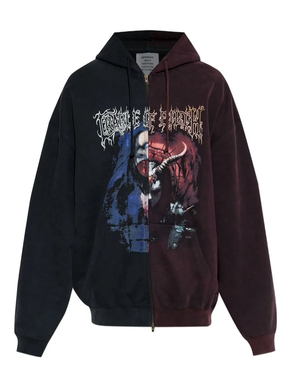 Vetements graphic-print zip-up hoodie 31578699 61283999 1000