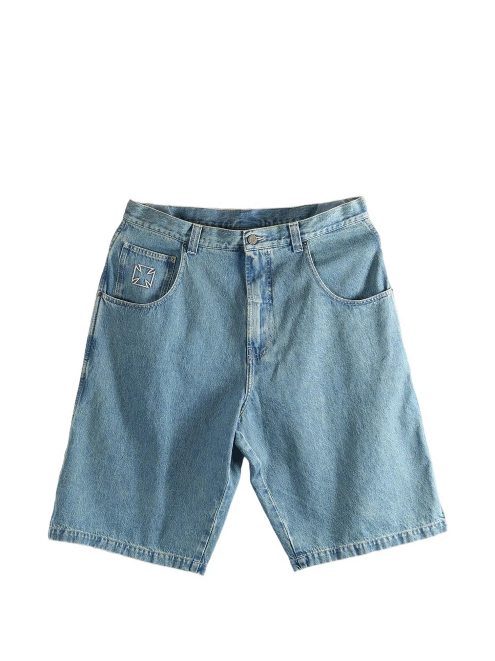 Vetements logo-detail denim shorts 33485321 64606041 1000