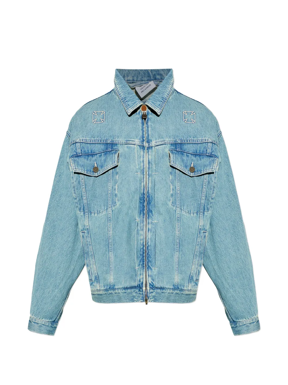 Vetements logo-print denim jacket 34312164 65528143 1000
