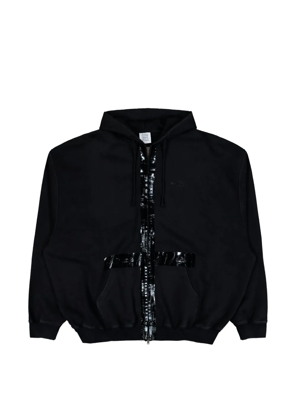 Vetements taped zip-up hoodie 34580179 65711078 1000