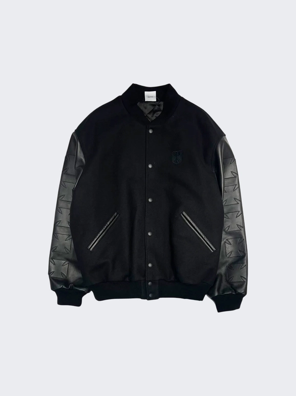 Biker Cross Embroidered Varsity Vetements Jacket Black ME76OJ015B black 01