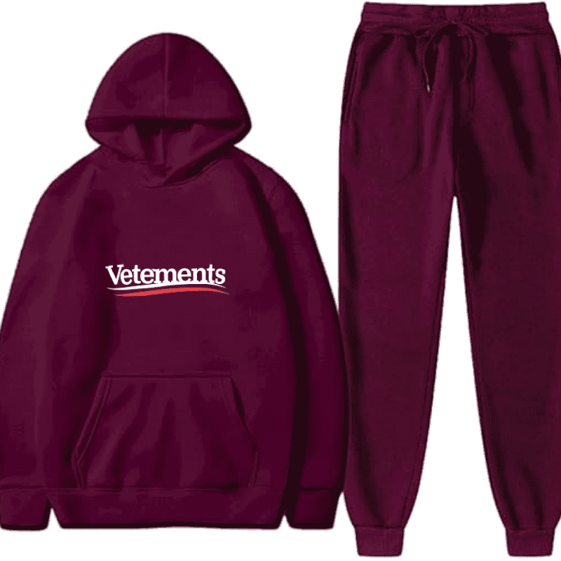 Maroon Vetements Tracksuit Vetement mahroon Tracksuit