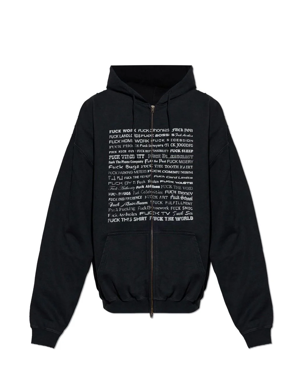 Vetements Men's Blue Printed Sweatshirt vetements BLACK Printed Sweatshirt