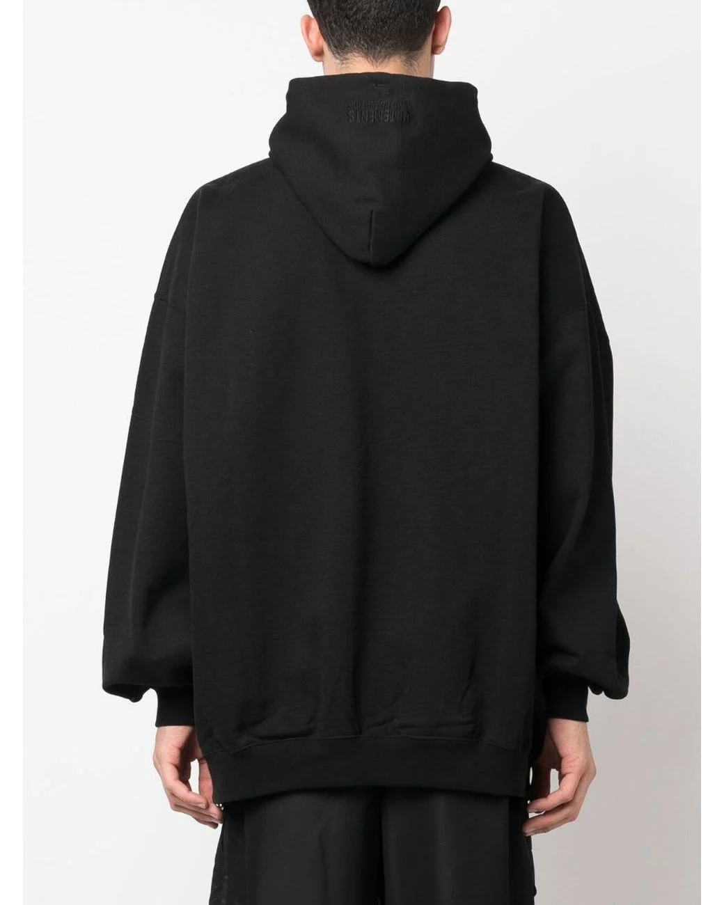 vetements Black Logo Cotton Hoodie 1