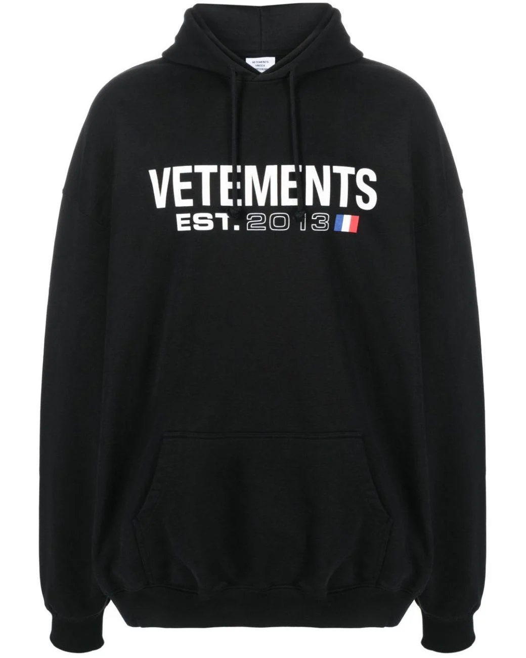 Women's Black Logo Cotton Vetements Hoodie vetements Black Logo Cotton Hoodie