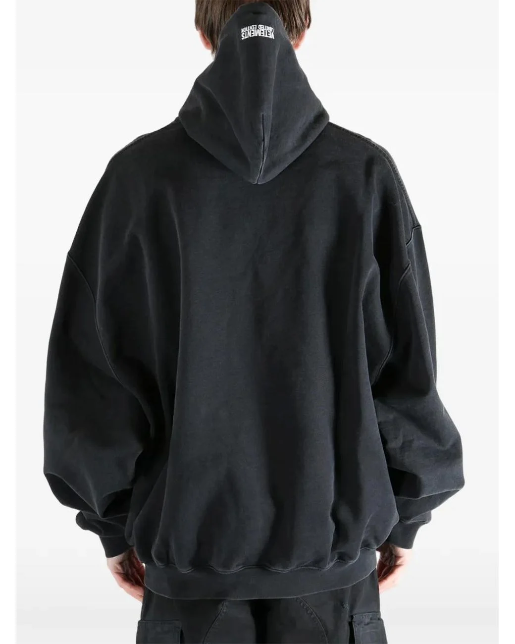 vetements black Logo Detail Hoodie 1