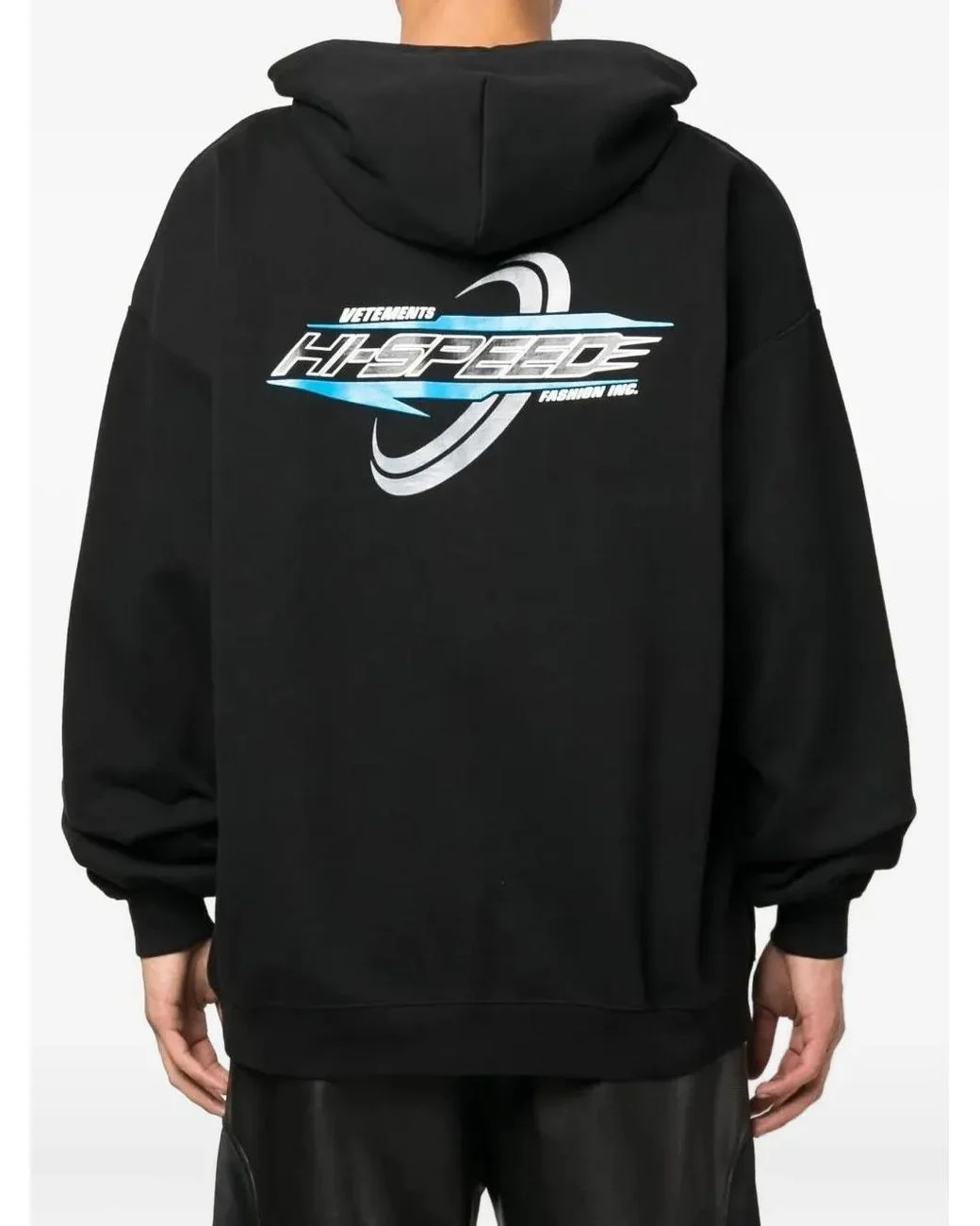 vetements black Logo Print Hoodie 1