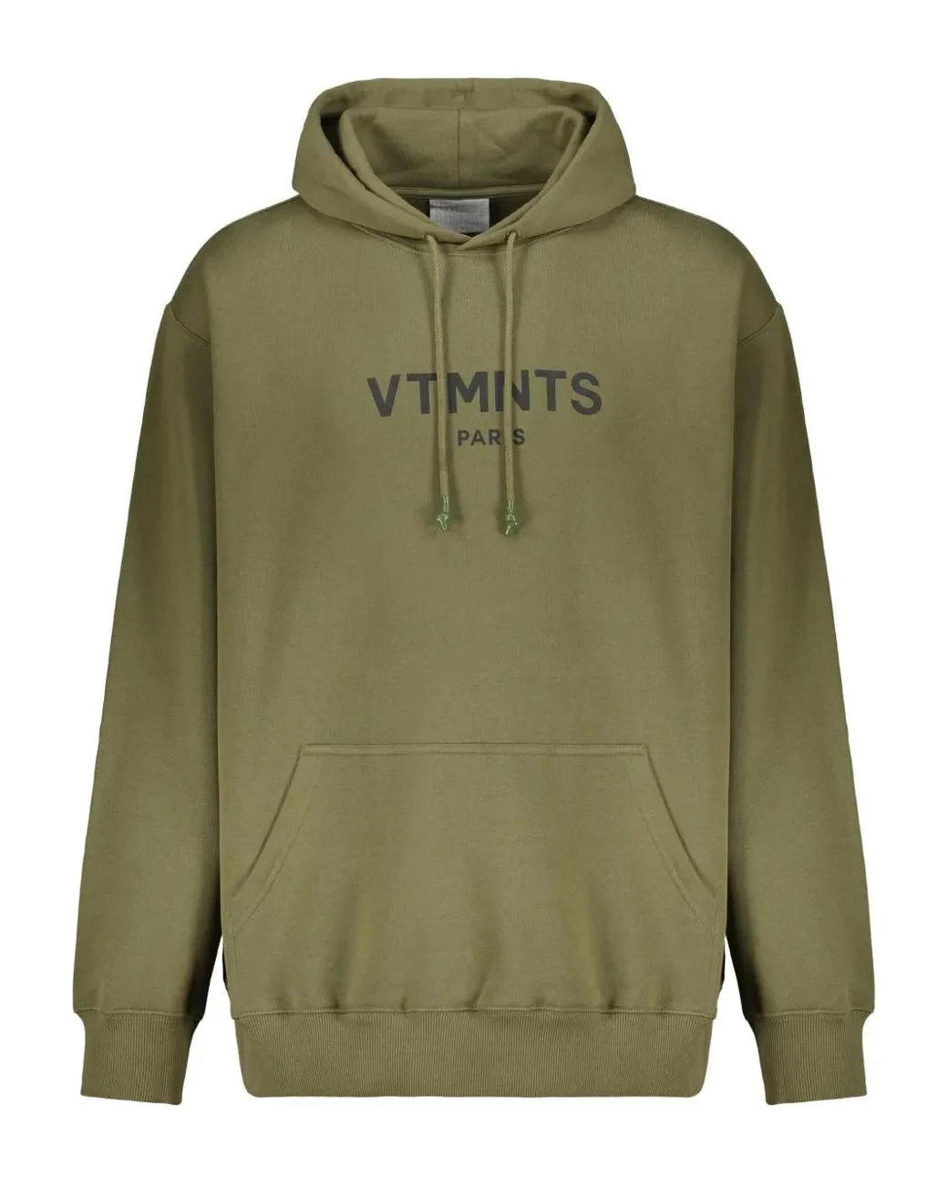Men's Green Logo-Print Vetements Hoodie Men's Green Logo-Print Vetements Hoodie