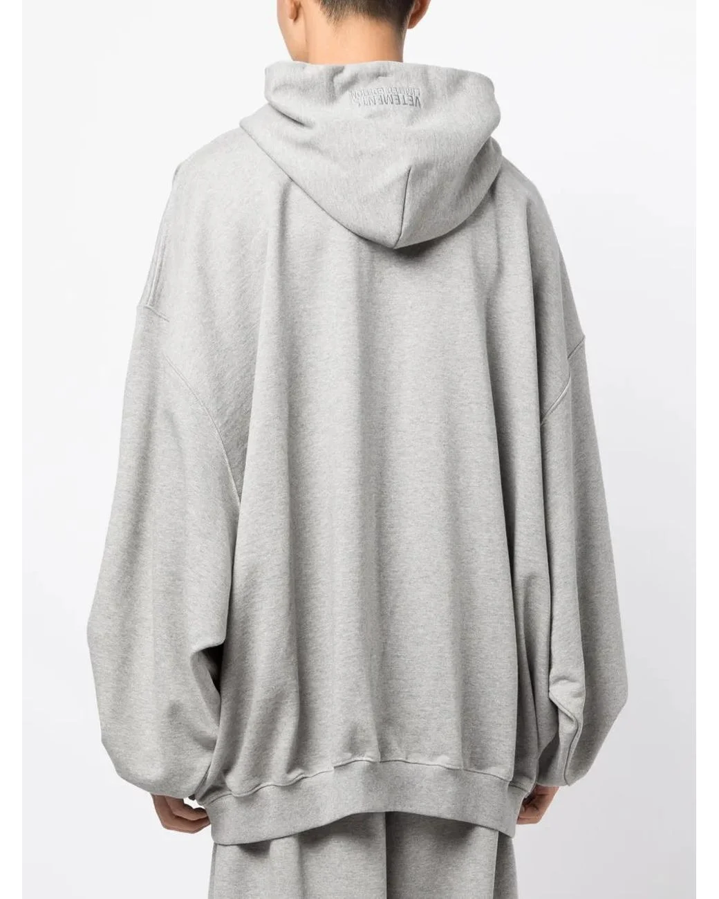 vetements grey Logo Print Zip Up Hoodie 1